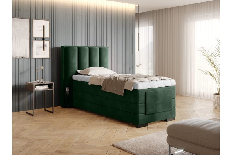 Ställbar Kontinentalsäng Masayuki 90x200 cm - Grön - Möbler - Säng - Ställbar säng