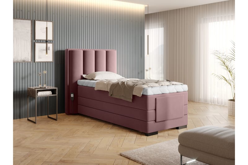 Ställbar Kontinentalsäng Masayuki 90x200 cm - Rosa - Möbler - Säng - Ställbar säng