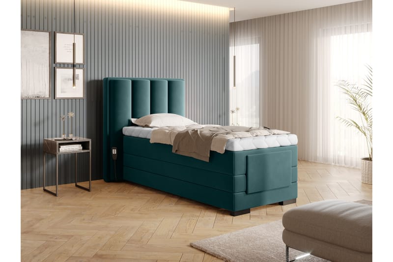 Ställbar Kontinentalsäng Masayuki 90x200 cm - Turkos - Möbler - Säng - Ställbar säng