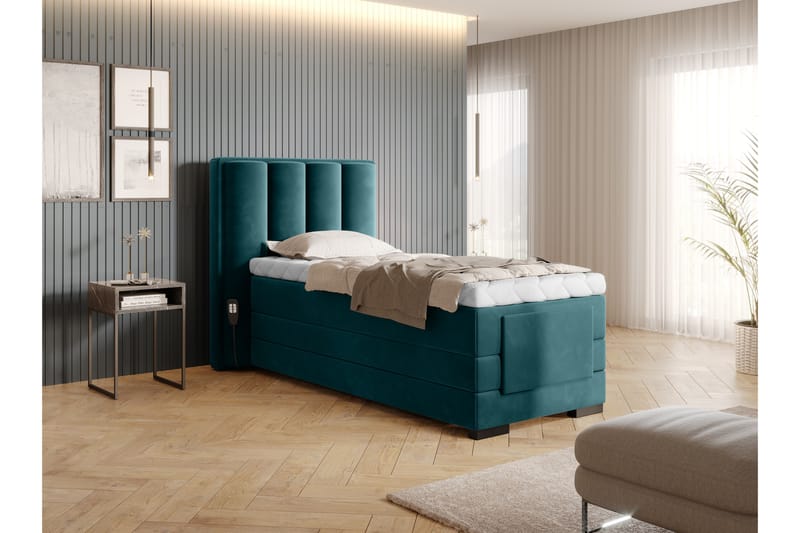 Ställbar Kontinentalsäng Masayuki 90x200 cm - Turkos - Möbler - Säng - Ställbar säng