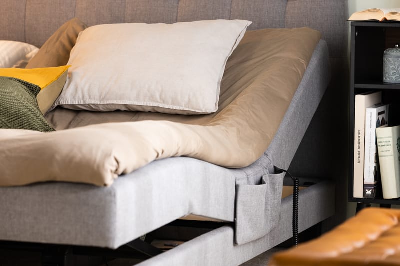 Ställbar Säng Siesta Ljusgrå - 90 cm - Ställbar säng