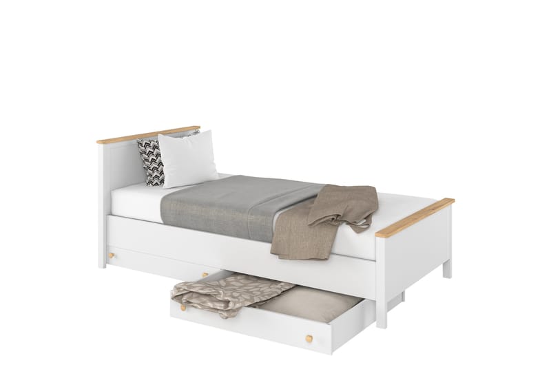 Storys Sängram 200x90 cm - Beige/Grå - Möbler - Säng - Sängram & sängstomme