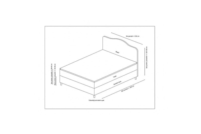 Subash Komplett Sängpaket 140x200 cm - Beige - Möbler - Säng - Komplett sängpaket