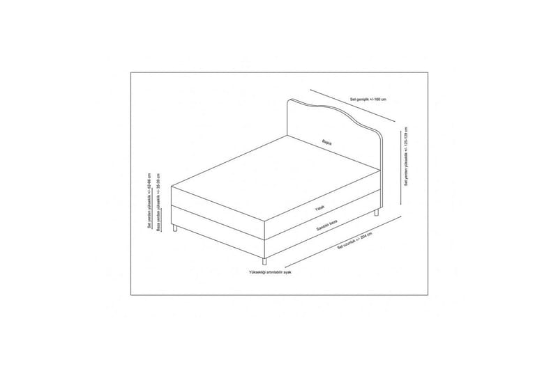 Subato Sängpaket Kontinentalsäng 150x200 cm - Rodnadsrosa - Möbler - Säng - Kontinentalsäng