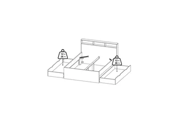 Sumita Sängram 140x190 cm - Natur/Vit - Möbler - Säng - Sängram & sängstomme
