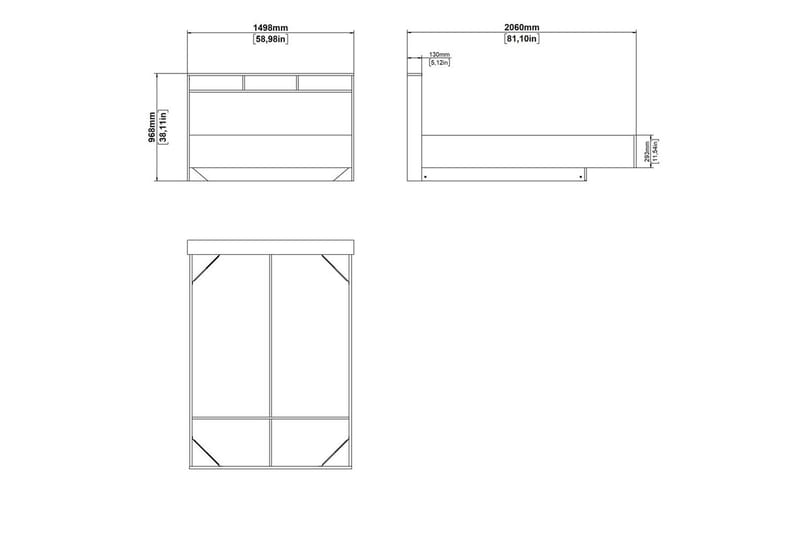 Sumita Sängram 140x190 cm - Natur/Vit - Möbler - Säng - Sängram & sängstomme