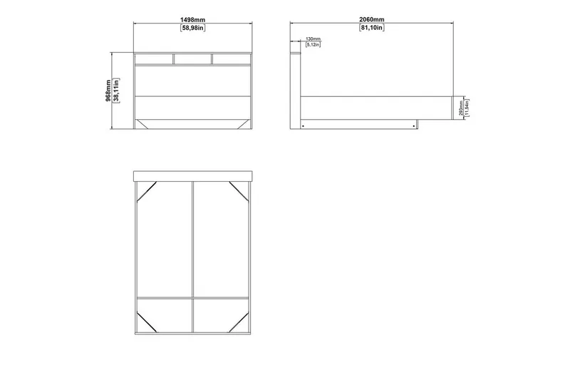 Sumita Sängram 140x190 cm - Natur/Vit - Möbler - Säng - Sängram & sängstomme