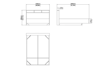 Sumita Sängram 140x190 cm - Natur/Vit - Möbler - Säng - Sängram & sängstomme