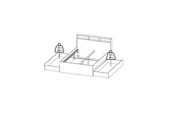 Sumita Sängram 140x200 cm - Natur/Vit - Möbler - Säng - Sängram & sängstomme