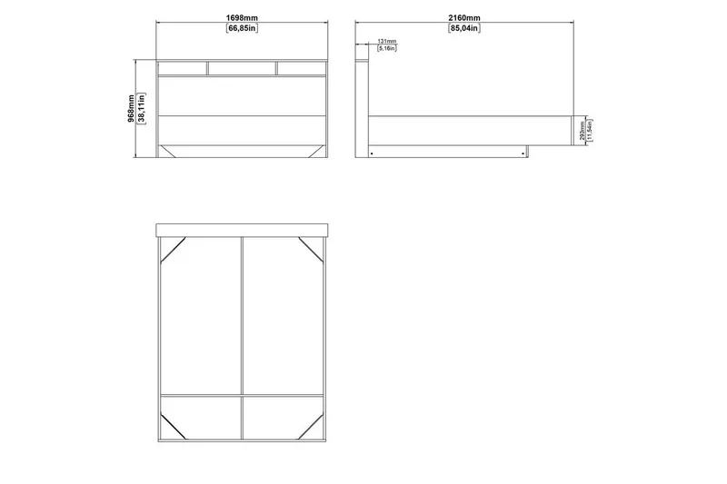 Sumita Sängram 160x200 cm - Natur/Vit - Möbler - Säng - Sängram & sängstomme