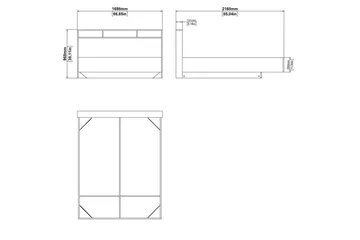 Sumita Sängram 160x200 cm - Natur/Vit - Möbler - Säng - Sängram & sängstomme