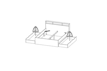 Sumita Sängram 160x200 cm - Natur/Vit - Möbler - Säng - Sängram & sängstomme