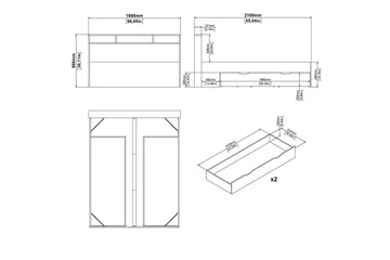 Sumita Sängram 160x200 cm - Natur/Vit - Möbler - Säng - Sängram & sängstomme