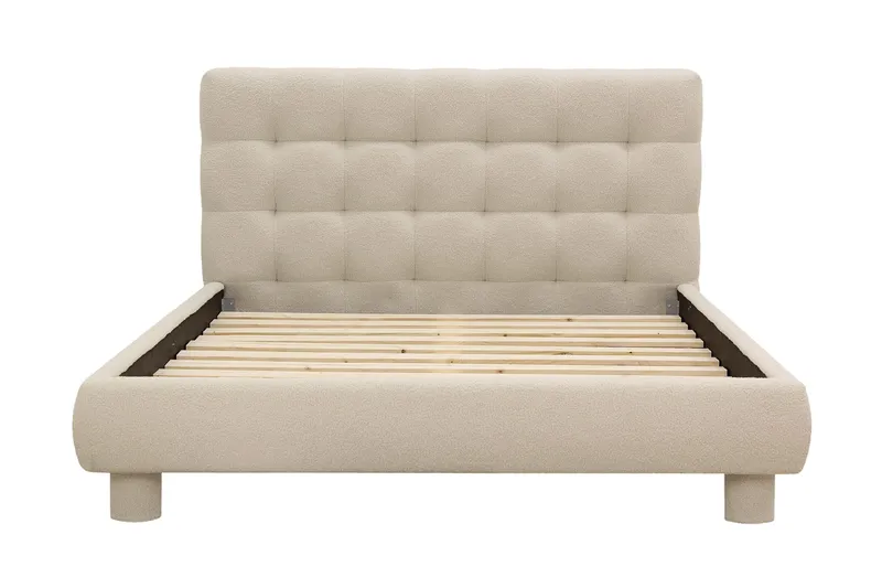 Teddy Komplett Sängpaket Sängram med Madrass 120x200 cm - Beige - Möbler - Säng - Ramsäng