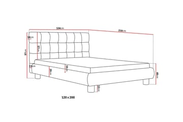 Teddy Komplett Sängpaket Sängram med Madrass 120x200 cm - Beige - Möbler - Säng - Ramsäng