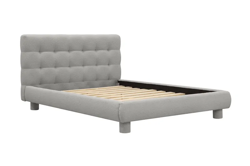 Teddy Komplett Sängpaket Sängram med Madrass 120x200 cm - Grå - Möbler - Säng - Ramsäng