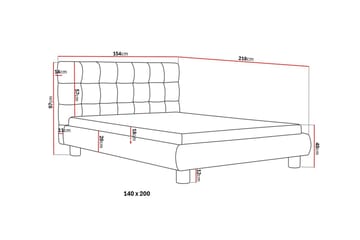 Teddy Komplett Sängpaket Sängram med Madrass 140x200 cm - Beige - Möbler - Säng - Ramsäng