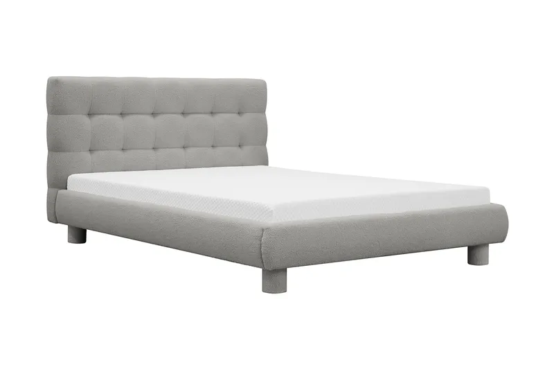 Teddy Komplett Sängpaket Sängram med Madrass 140x200 cm - Grå - Möbler - Säng - Dubbelsäng
