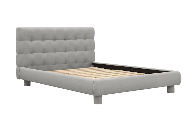 Teddy Komplett Sängpaket Sängram med Madrass 140x200 cm - Grå - Möbler - Säng - Ramsäng
