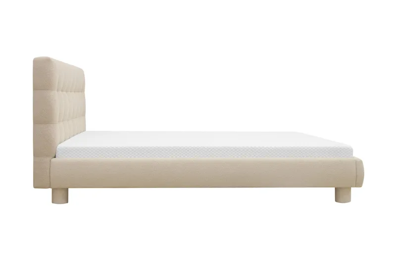 Teddy Komplett Sängpaket Sängram med Madrass 160x200 cm - Beige - Möbler - Säng - Dubbelsäng