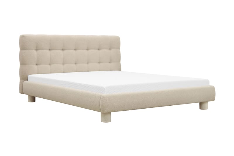 Teddy Komplett Sängpaket Sängram med Madrass 160x200 cm - Beige - Möbler - Säng - Ramsäng
