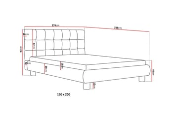 Teddy Komplett Sängpaket Sängram med Madrass 160x200 cm - Beige - Möbler - Säng - Ramsäng