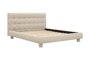 Teddy Komplett Sängpaket Sängram med Madrass 160x200 cm - Beige - Möbler - Säng - Dubbelsäng