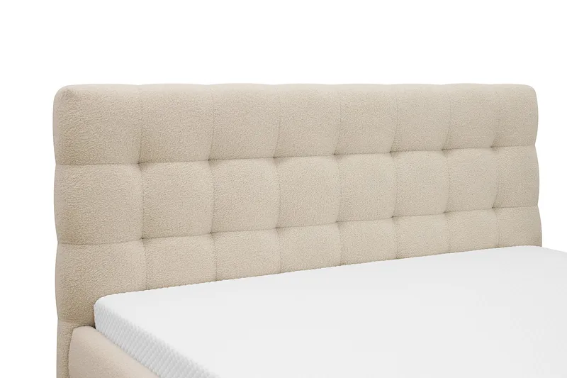 Teddy Komplett Sängpaket Sängram med Madrass 160x200 cm - Beige - Möbler - Säng - Dubbelsäng