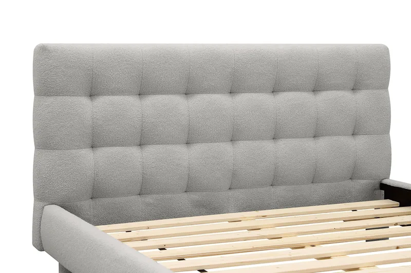 Teddy Komplett Sängpaket Sängram med Madrass 160x200 cm - Grå - Möbler - Säng - Ramsäng