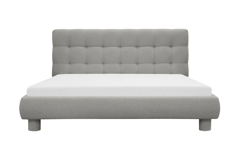 Teddy Komplett Sängpaket Sängram med Madrass 160x200 cm, Grå