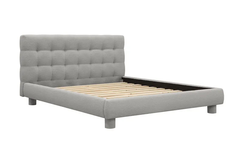 Teddy Komplett Sängpaket Sängram med Madrass 160x200 cm - Grå - Möbler - Säng - Ramsäng