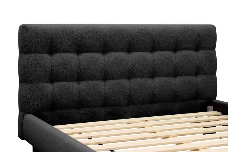 Teddy Komplett Sängpaket Sängram med Madrass 160x200 cm - Svart - Möbler - Säng - Ramsäng