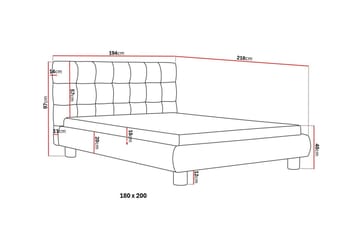 Teddy Komplett Sängpaket Sängram med Madrass 180x200 cm - Beige - Möbler - Säng - Ramsäng