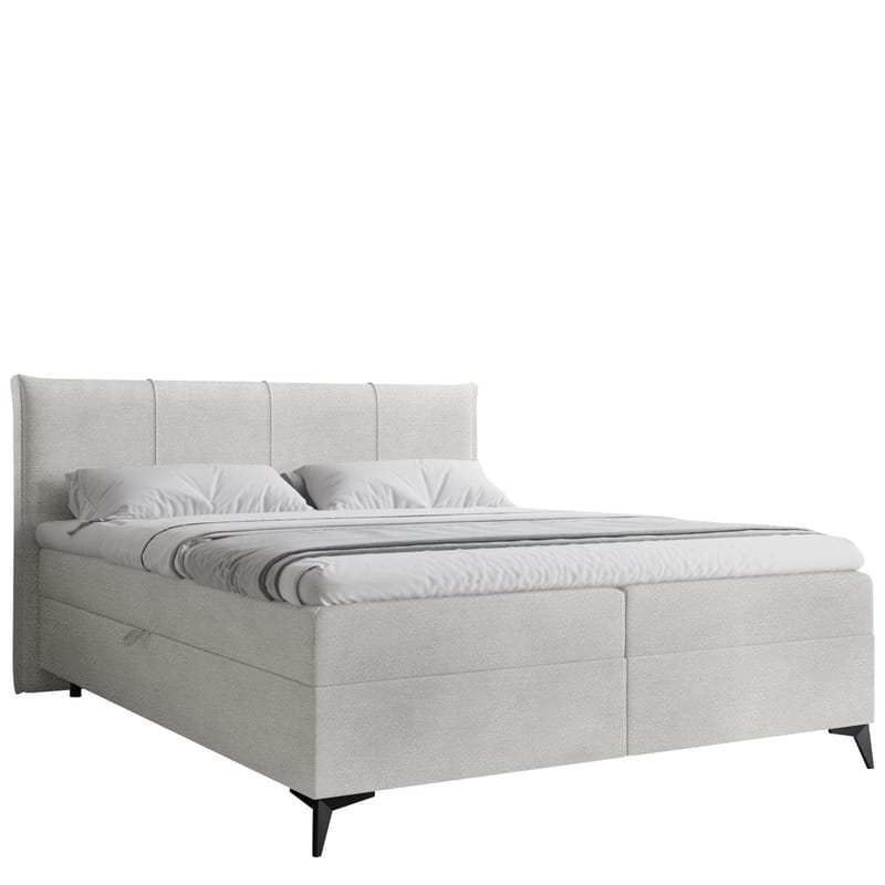 Thoros Komplett Sängpaket 140x200 cm Kontinentalsäng med Förvaring - Grå - Möbler - Säng - Kontinentalsäng