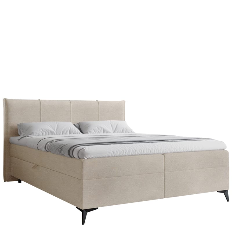 Thoros Komplett Sängpaket 160x200 cm Kontinentalsäng med Förvaring, Beige