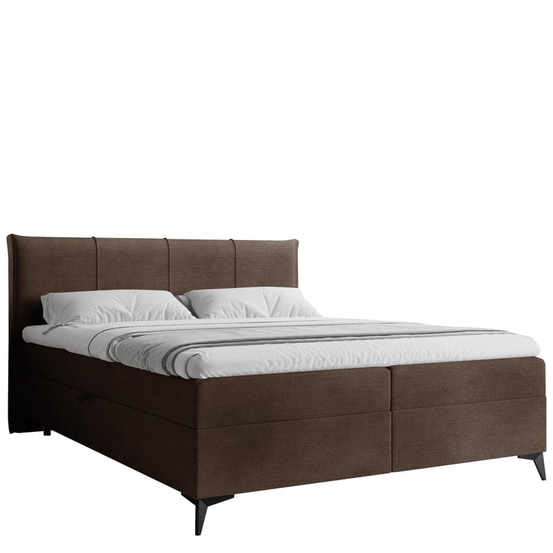 Thoros Komplett Sängpaket 160x200 cm Kontinentalsäng med Förvaring, Brun