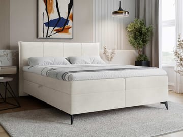 Thoros Komplett Sängpaket 160x200 cm Kontinentalsäng med Förvaring - Vit - Möbler - Säng - Kontinentalsäng