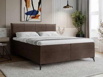 Thoros Komplett Sängpaket 180x200 cm Kontinentalsäng med Förvaring - Brun - Möbler - Säng - Kontinentalsäng