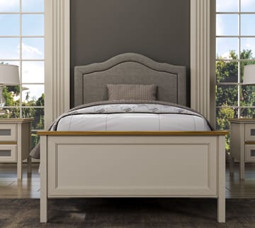 Tolina Sängram 100x200 cm - Crème, ek, grå - Möbler - Säng - Säng med förvaring