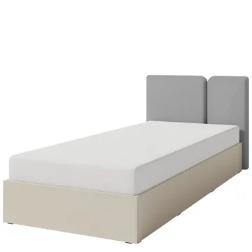 Travic Fällbar Sängram med Förvaring 90x200 cm i Tyg med Sänggavel - Ljusbeige - Möbler - Säng - Säng med förvaring