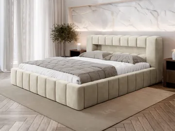 Ulvik Sängram med förvaring 160x200 cm - beige - Möbler - Säng - Säng med förvaring