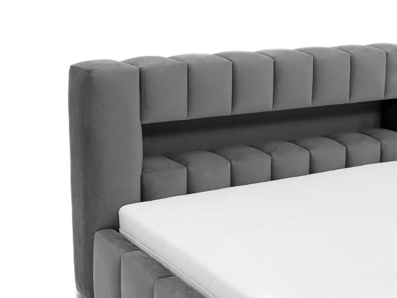 Ulvik Sängram med förvaring 180x200 cm - grå - Möbler - Säng - Säng med förvaring