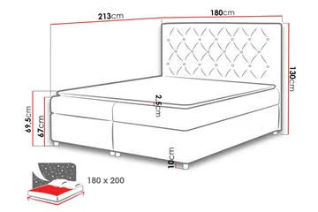 Undredal Kontinentalsäng 180x200 - Vit - Möbler - Säng - Kontinentalsäng