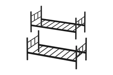 Våningssäng Defneia Svart - Svart - Möbler - Säng - Sängram & sängstomme