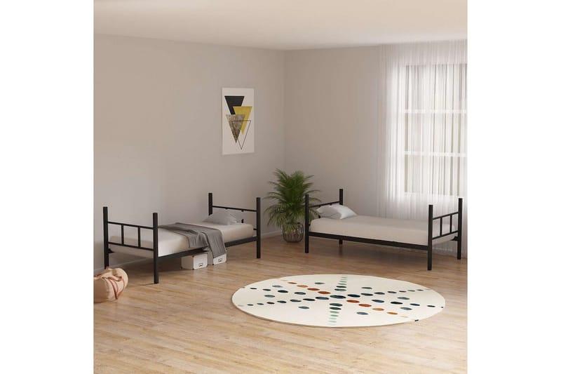 Våningssäng Defneia Svart - Svart - Möbler - Säng - Sängram & sängstomme