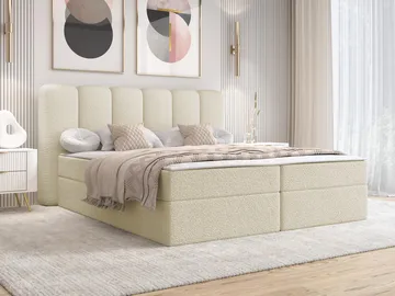 Varlen Komplett Sängpaket Kontinentalsäng med förvaring 140x200 cm - beige - Möbler - Säng - Kontinentalsäng