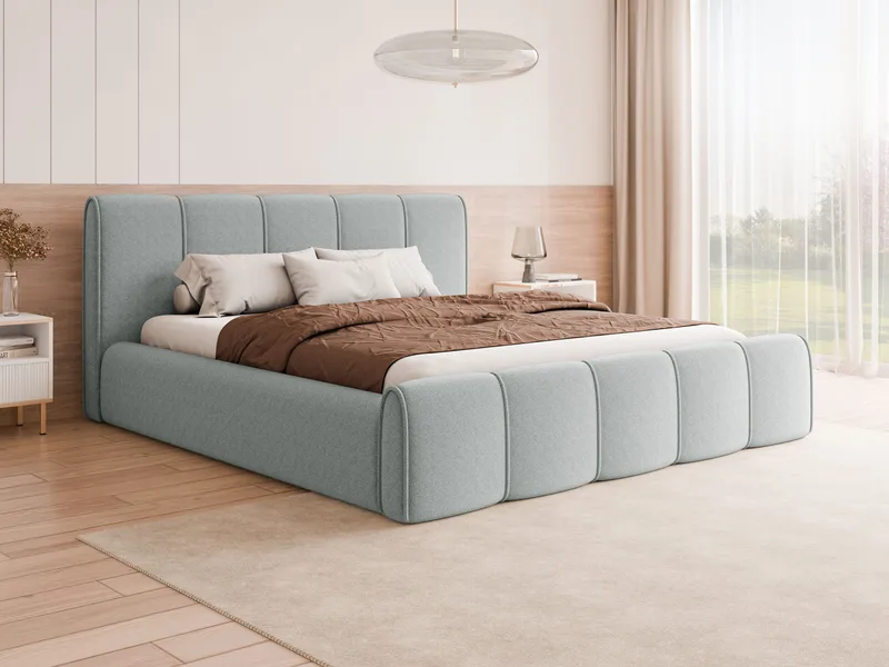 Varlinor Sängram 120x200 cm med Förvaring - Ljusgrå - Möbler - Säng - Säng med förvaring