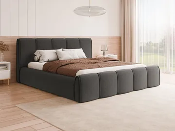 Varlinor Sängram 160x200 cm med Förvaring - Grå - Möbler - Säng - Säng med förvaring