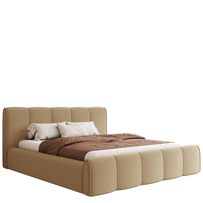 Varlinor Sängram 160x200 cm med Förvaring - Mörkbeige - Möbler - Säng - Säng med förvaring