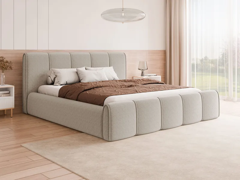 Varlinor Sängram 200x200 cm med Förvaring - Beige - Möbler - Säng - Säng med förvaring